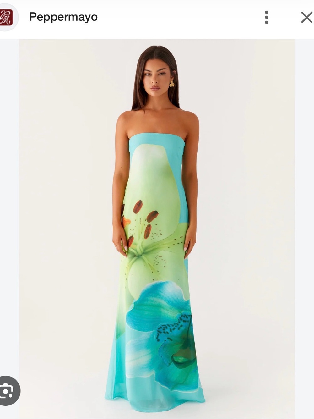 Peppermayo Darcy Maxi Dress - Turquoise Floral